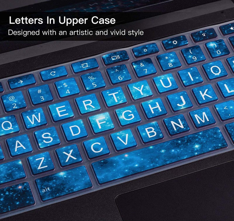 CaseBuy Keyboard Cover for Dell 11.6 Chromebook/Dell Chromebook 11 3100 3120 3180 3181 3189 5190 P22T 11.6" / Dell Chromebook 13 3380 13.3 inch, Dell Chromebook Cover(Upper CASE, Blue Stars) - Image 4